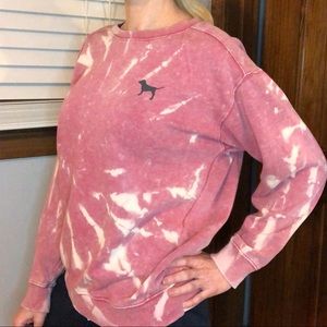 PINK Victoria Secret custom bleached sweatshirt